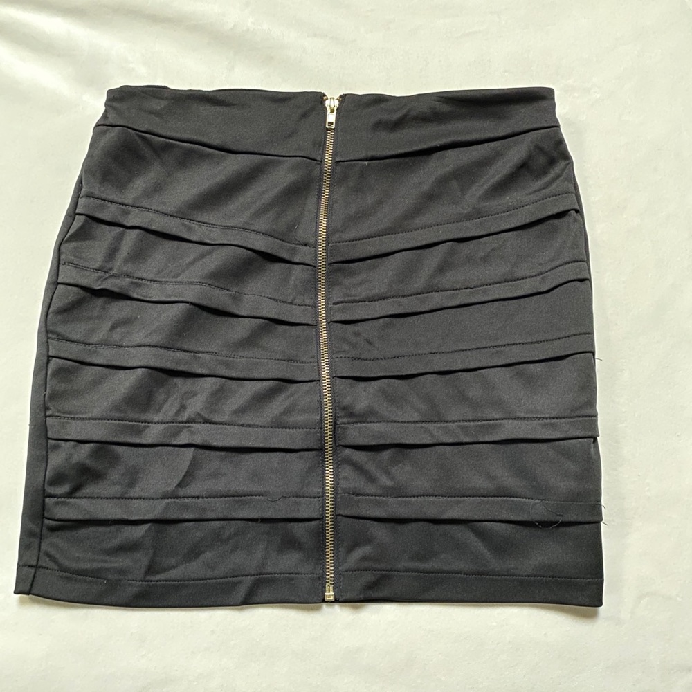 Black mini skirt